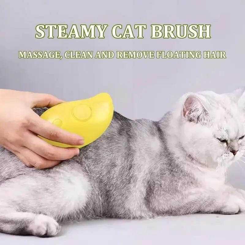 Cat Dog Steamy Brush Steam Brush Electric Sprayer for Massage Pet Grooming Tool