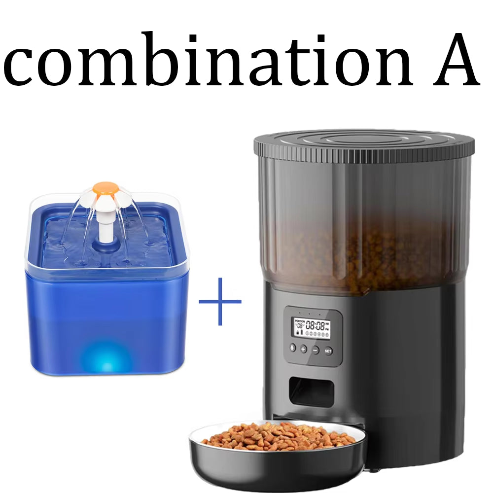 4L Pet Feeder Tuya WIFI Automatic Dog Food Dispenser Smart Cat Feeder 2L Cat Automatic Drinking Fountain Dog Water Feeder