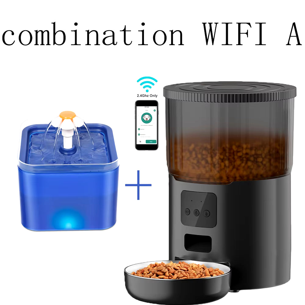 4L Pet Feeder Tuya WIFI Automatic Dog Food Dispenser Smart Cat Feeder 2L Cat Automatic Drinking Fountain Dog Water Feeder