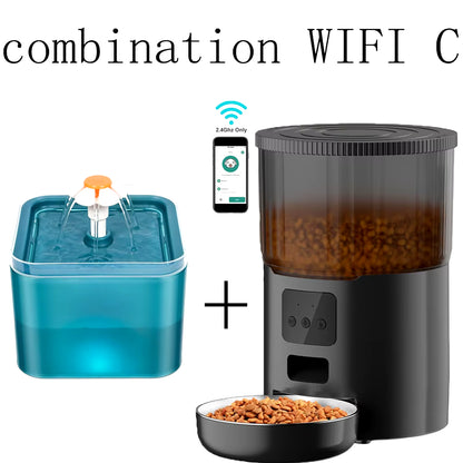 4L Pet Feeder Tuya WIFI Automatic Dog Food Dispenser Smart Cat Feeder 2L Cat Automatic Drinking Fountain Dog Water Feeder