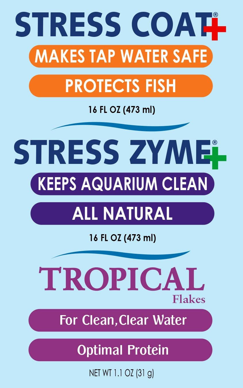 Stress Zyme Bacterial Cleaner, Freshwater and Saltwater Aquarium Water Cleaning Solution